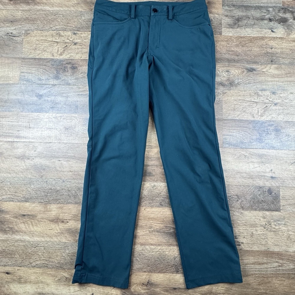Lululemon‎ ABC Pant Slim 30"L Utilitech GRNJ Green Jewel Teal Blue Men's Size 30 - Picture 2 of 12